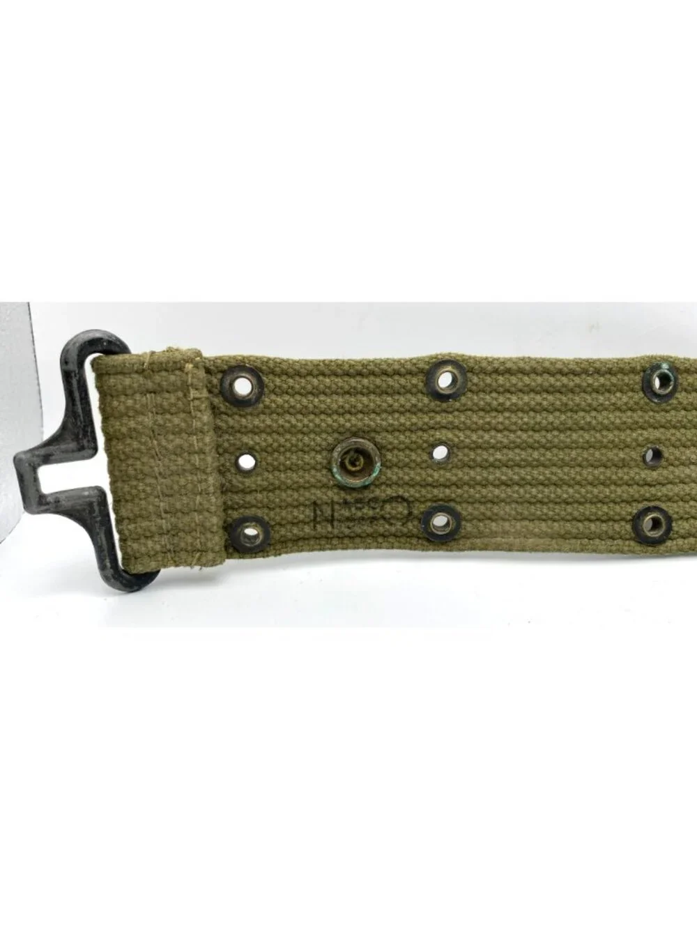Vintage US Army M1936 Pistol Belt WWII Military Olive Drab Adjustable 41-34